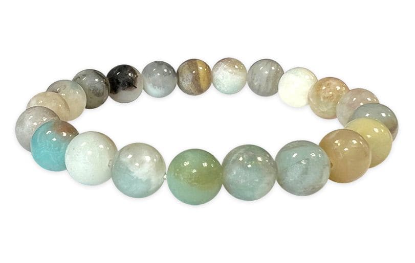 Mehrfarben Amazonite Perlen Armband 8mm