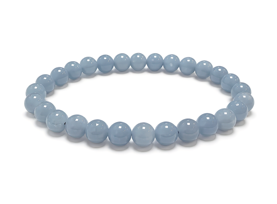 Weihrauch bei Angelit-Armband A mit 7–8-mm-Perlen