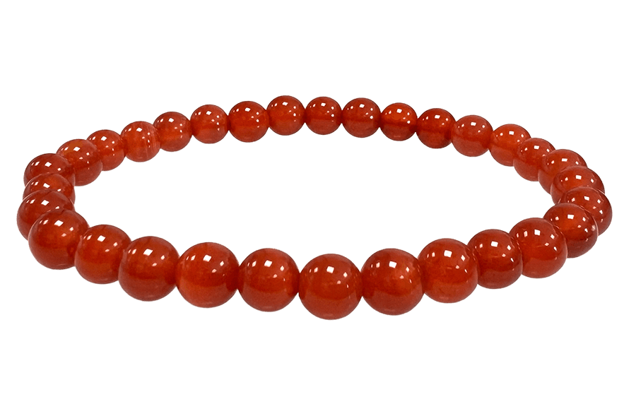 Rotes Achat-Armband a mit 6mm Perlen