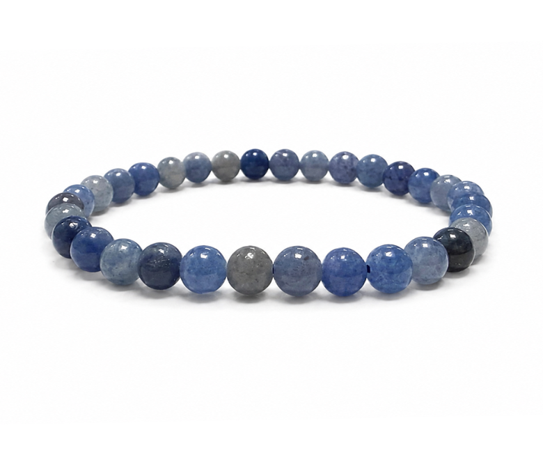 Blauer Aventurin-Armband A 6mm Perlen