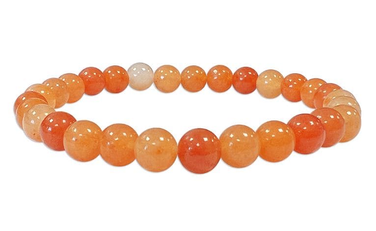 Armband Aventurin Orange A perlen 6mm