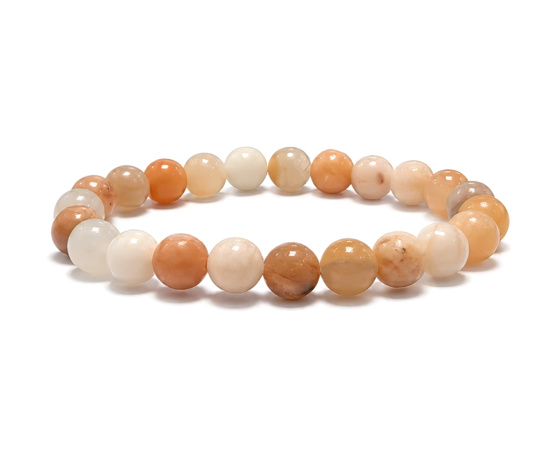 Weihrauch bei Pfirsich-Aventurin-Armband A mit 8–9-mm-Perlen