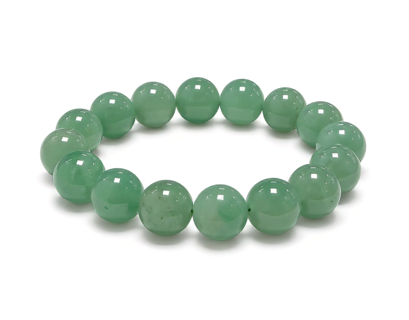 Weihrauch bei Grüner Aventurin Armband A 12mm Perlen