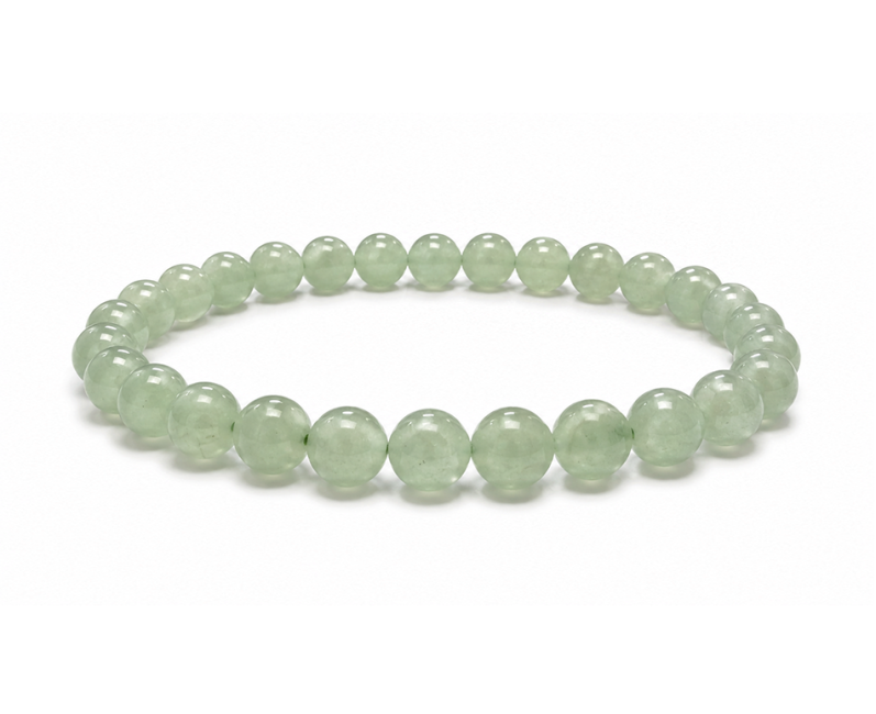 Armband aus grünem Aventurin A mit 6-7-mm-Perlen