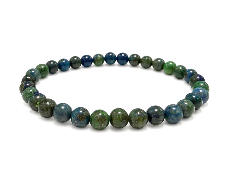 Stabilisiertes Azurit-Malachit-Armband A 6mm Perlen