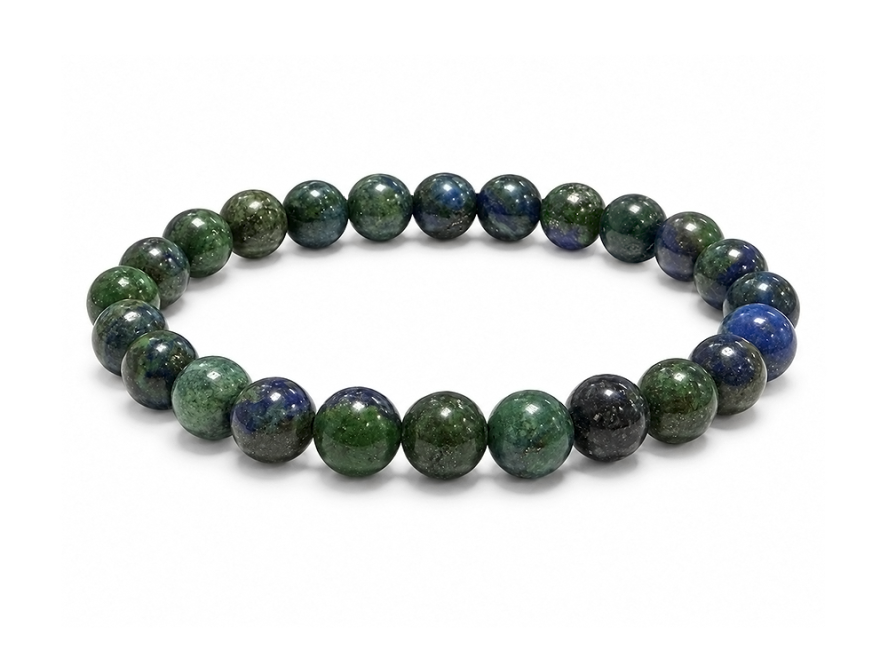 Weihrauch bei Stabilisiertes Azurit-Malachit-Armband A 8mm Perlen