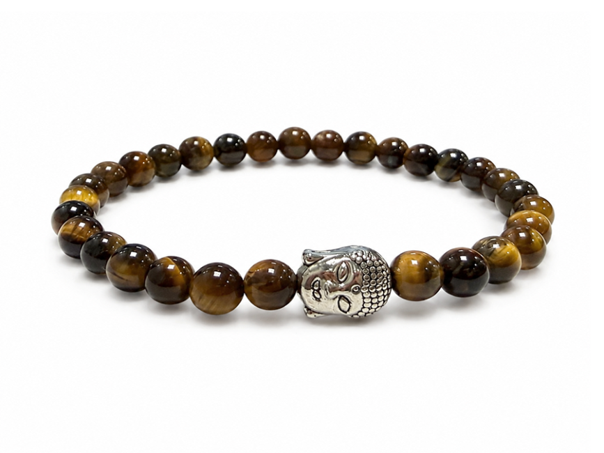 Weihrauch bei Tigerauge-Buddha-Armband A mit 6-mm-Perlen