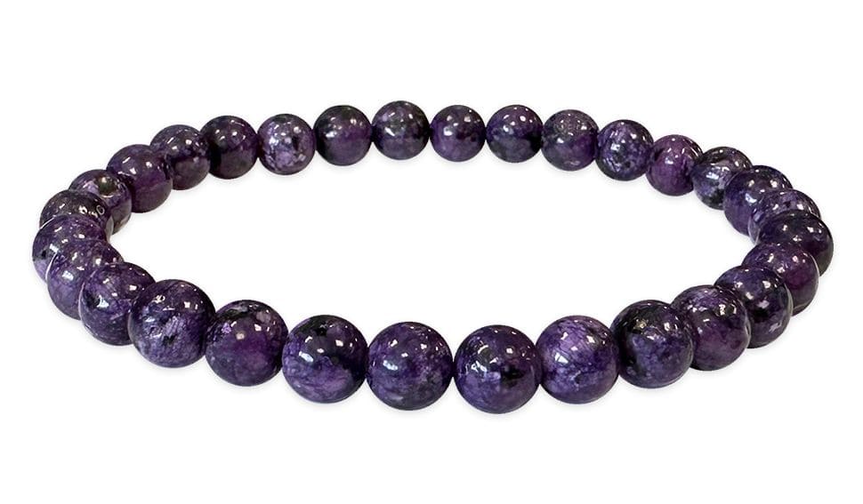 Beheiztes Charoite-Armband 6 mm Perlen