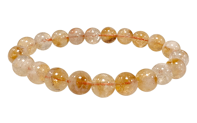 citrine beheizter Armband Perlen 8mm