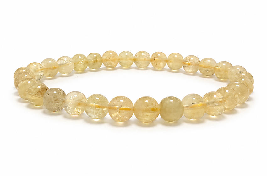 Armband aus natürlichem Citrin AB 6mm Perlen