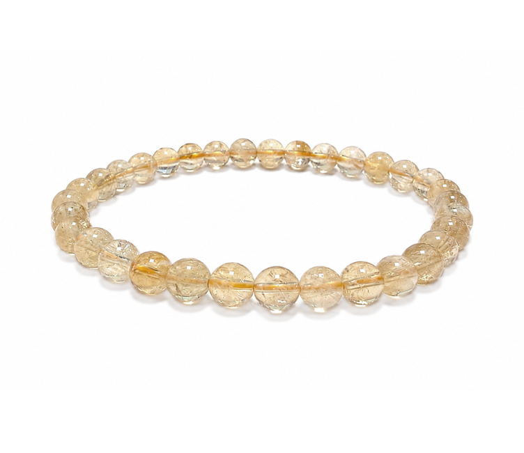 Armband aus natürlichem Citrin AA mit 6-mm-Perlen