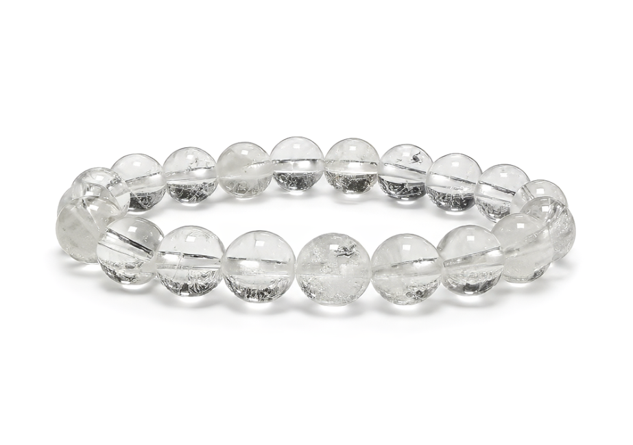Weihrauch bei Bergkristall-Armband AB 10mm Perlen