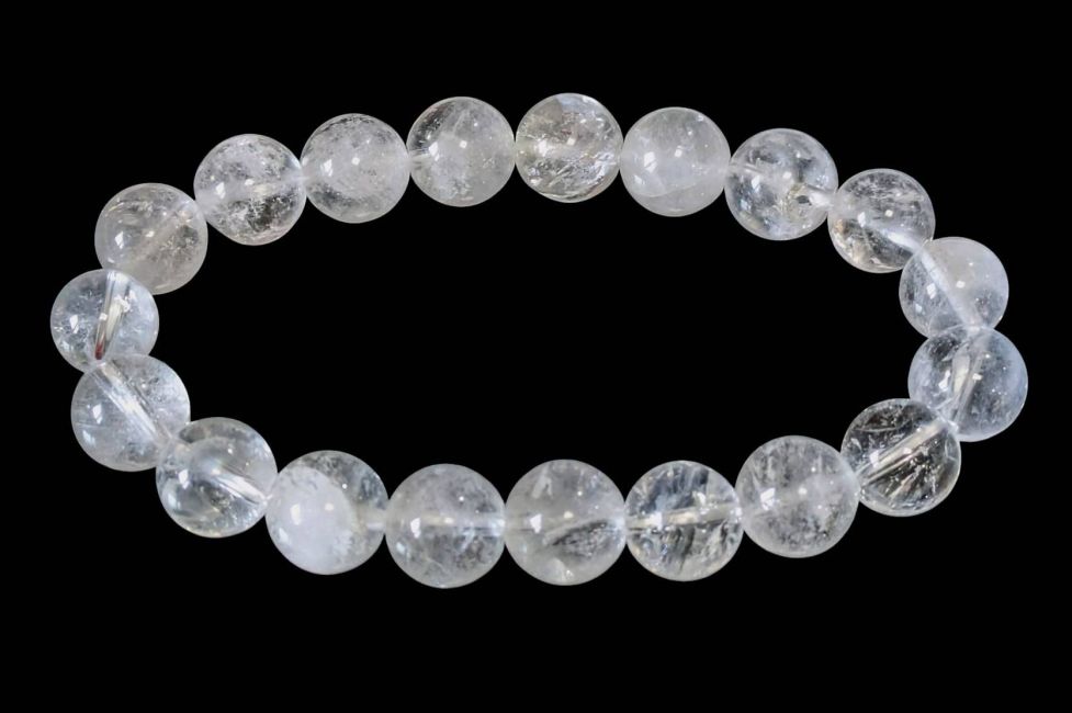 Bergkristall-Armband, 10 mm Perlen