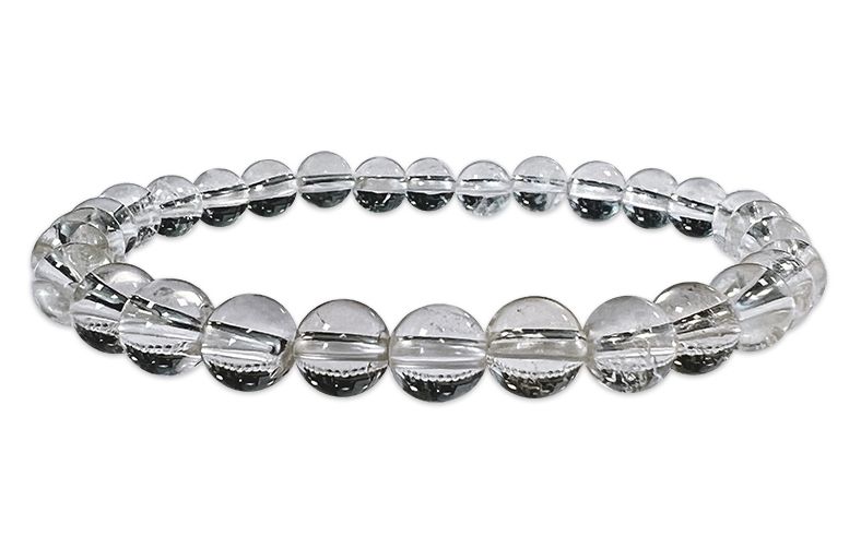 Bergkristall Armband 6mm Perlen