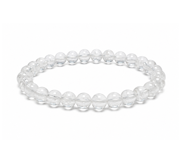 Bergkristall-Armband AB 6mm Perlen