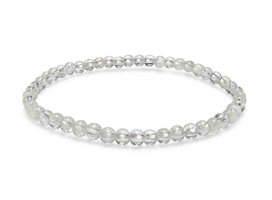 Weihrauch bei Crack-Bergkristall-Armband A 4mm Perlen
