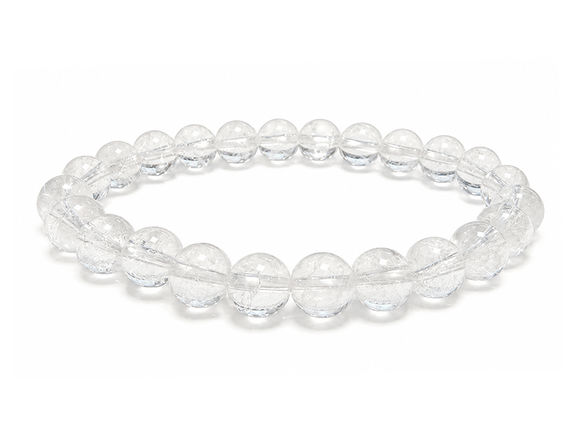 Weihrauch bei Crack Bergkristall AB Armband 8mm Perlen