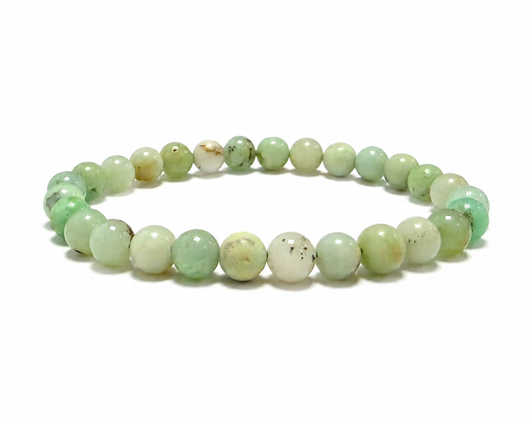 Weihrauch bei Chrysopras-Armband AA 6-7mm Perlen