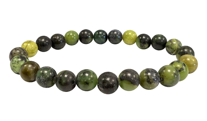 Weihrauch bei Zitron Chrysoprase Perlen Armband 8mm