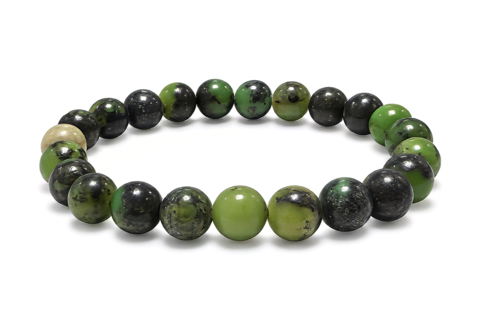 Weihrauch bei Zitronen-Chrysopras-Armband AB 8mm Perlen