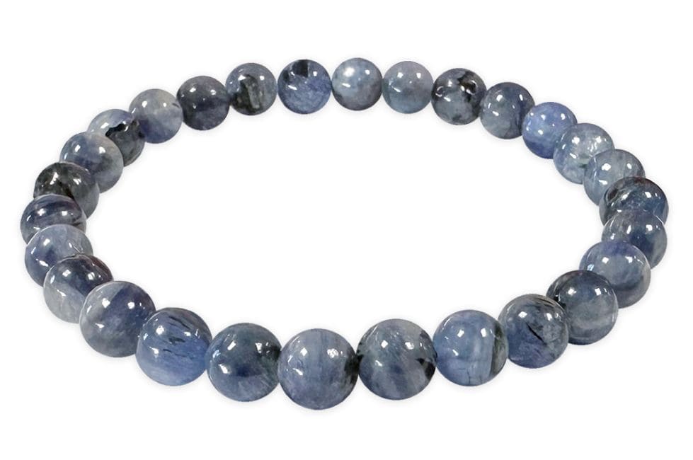 Natürliche blaue Kyanit-Armbandperlen, 6–7 mm