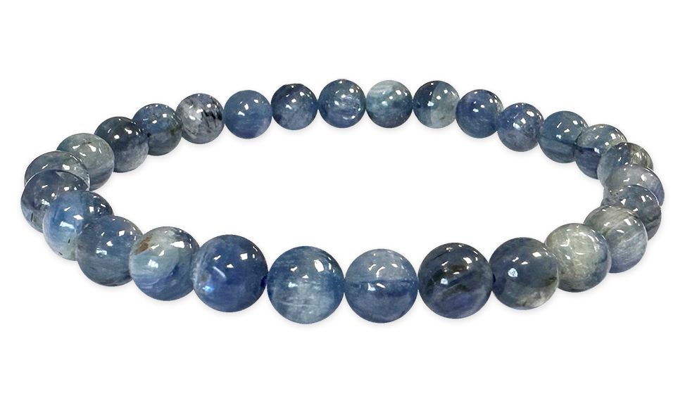 Natürliches blaues Kyanit-Armband mit 6-7mm Perlen