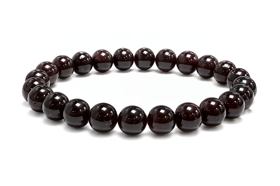 Weihrauch bei Roter Granat-Armband A 7-8mm Perlen