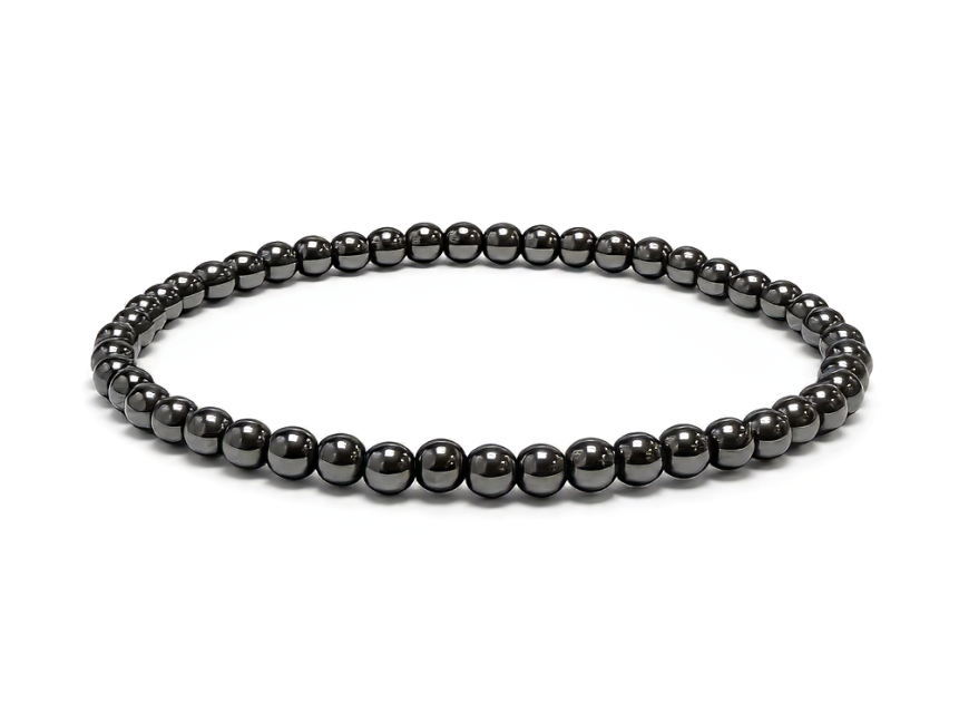 Weihrauch bei Hämatit Armband A 4mm Perlen