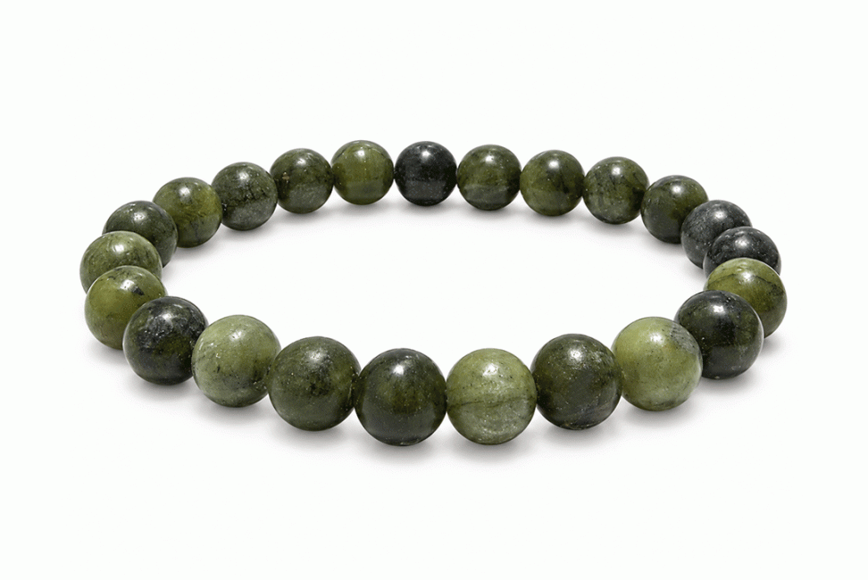 Weihrauch bei Nephrit-Jade-Armband A mit 8-mm-Perlen