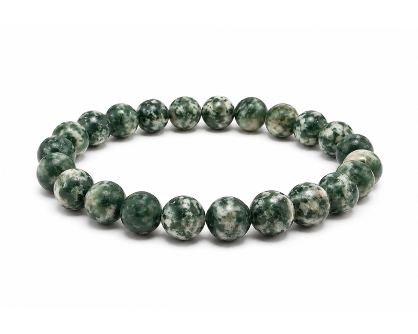 Armband aus grünem Jade AB mit 8-mm-Perlen
