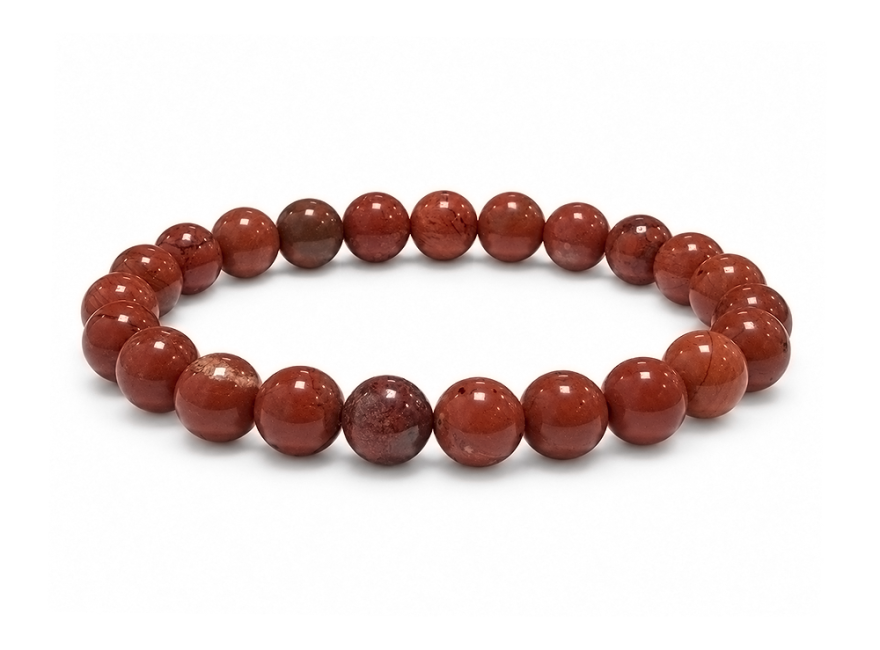 Weihrauch bei Rotes Jaspis-Armband AB 8-9mm Perlen