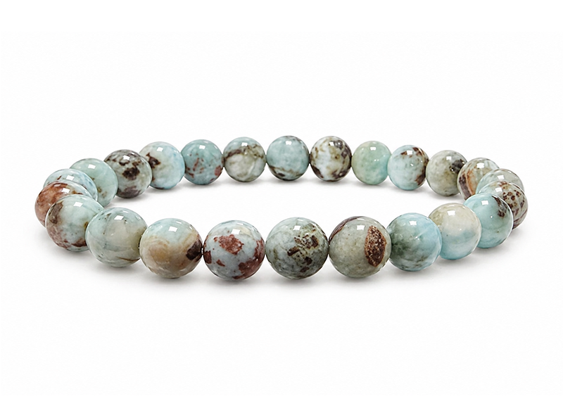 Weihrauch bei Larimar Armband AB 8mm Perlen
