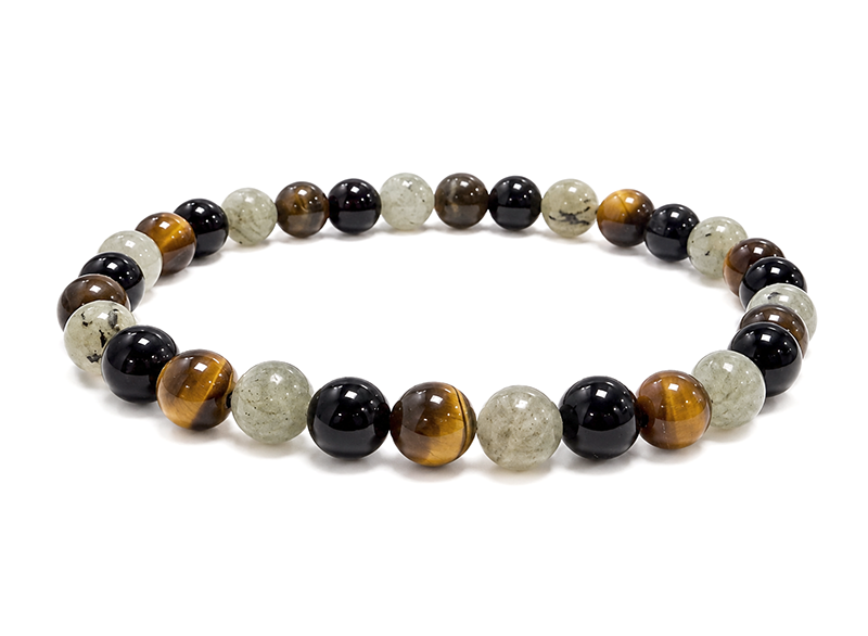 Weihrauch bei Labradorit Tigerauge Onyx A Armband 6mm Perlen