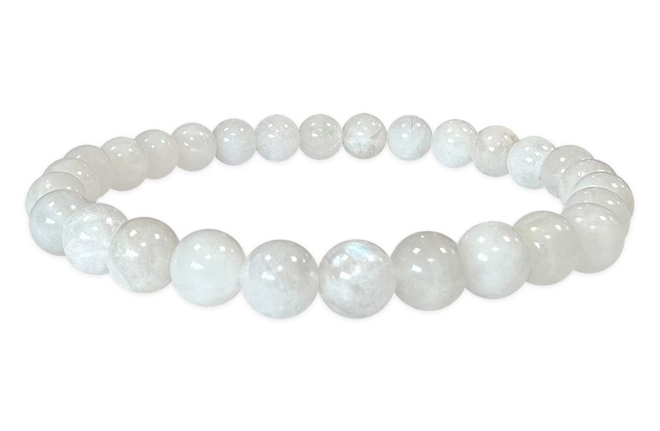 Armband Weißer Mondstein Stein 6-7mm Perlen