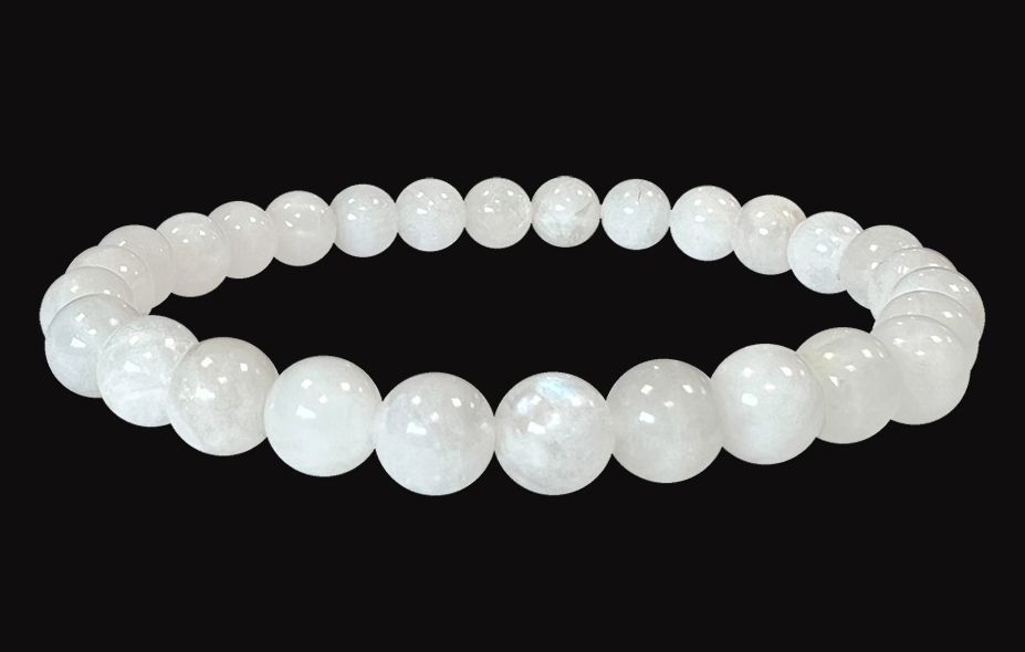 Armband Weißer Mondstein Stein 6-7mm Perlen