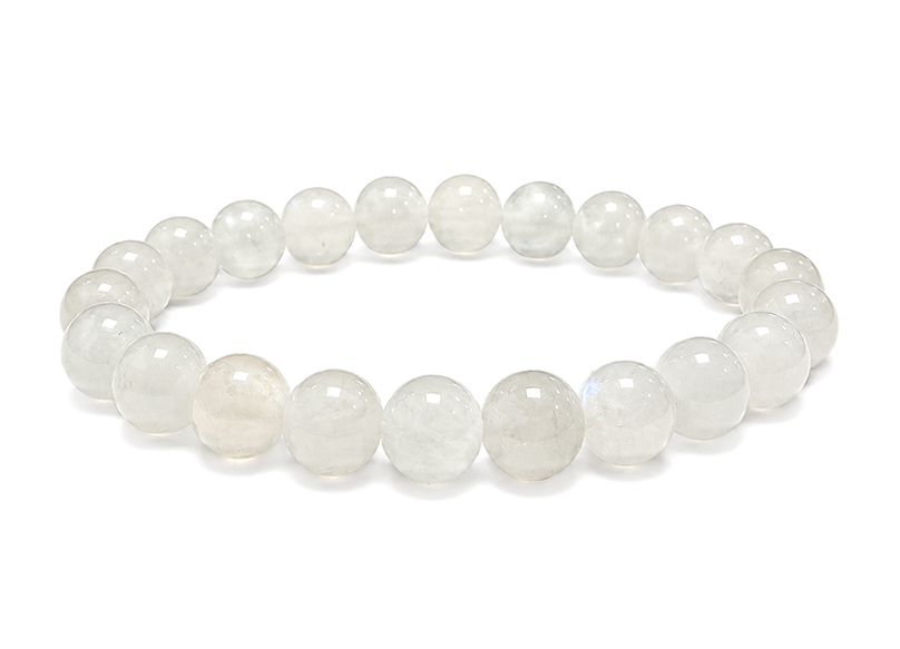 Weißer Mondstein-Peristerit Armband AA 8mm Perlen