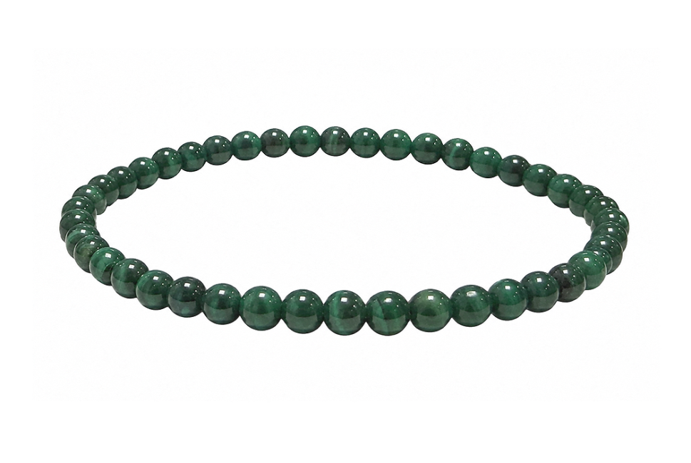Weihrauch bei Malachit-Armband AA 4mm Perlen|de