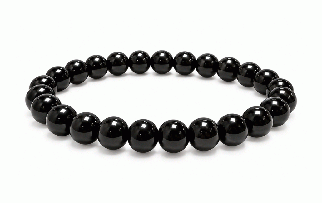 Weihrauch bei Schwarzer Obsidian Armband A 8mm Perlen