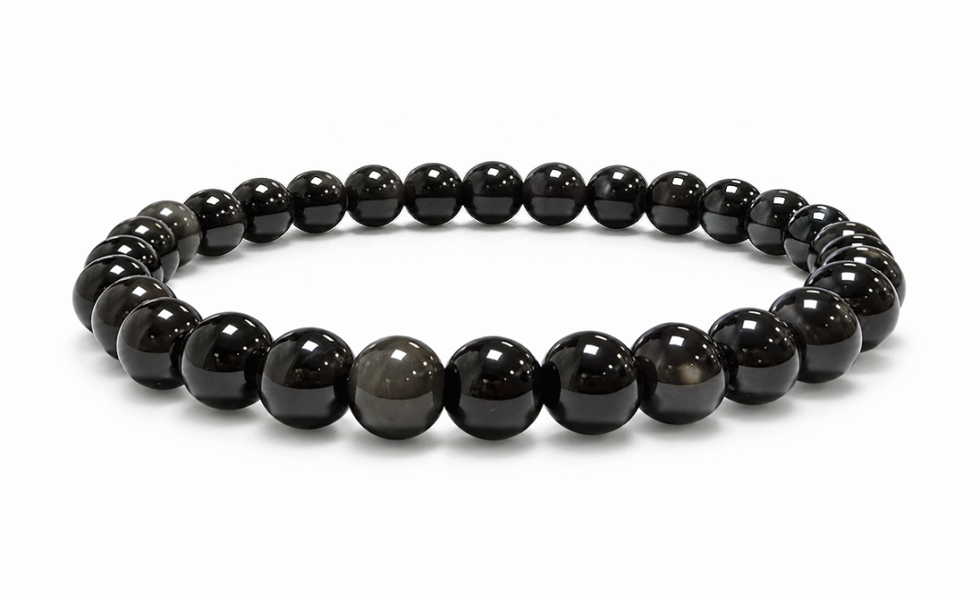 Weihrauch bei Rainbow Himmelsauge-Obsidian Armband A 6mm Perlen