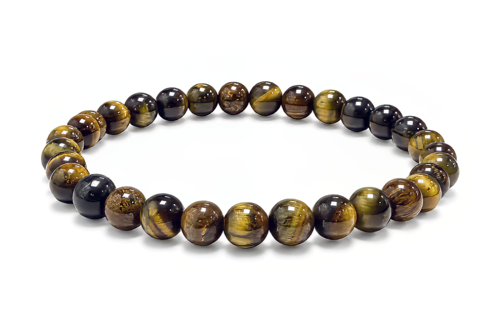 Weihrauch bei Falkenauge-Armband AB 6mm Perlen