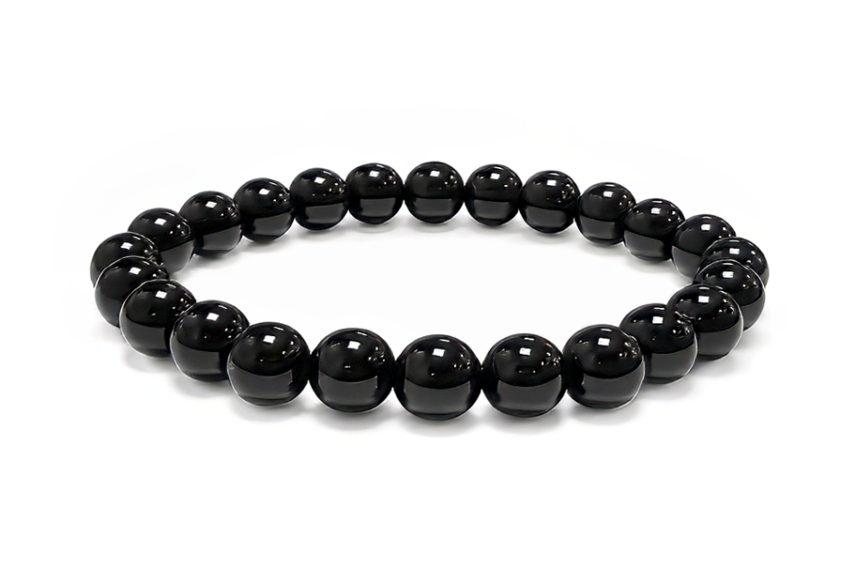 Weihrauch bei Schwarzer Onyx-Armband A 8mm Perlen