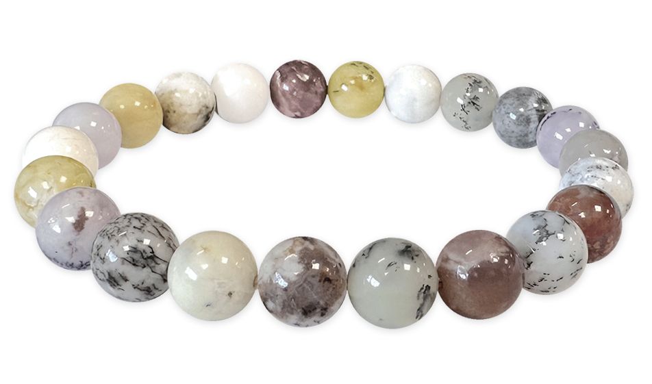 Opal-Dendriten-Armband mit 8-9mm Perlen