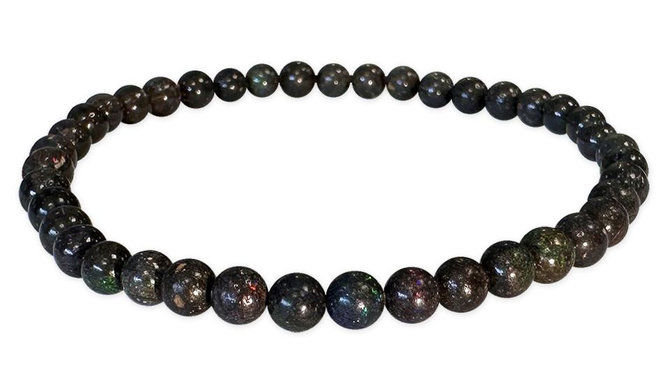 Schwarzes Opal-Armband AA-Perlen 4-5 mm
