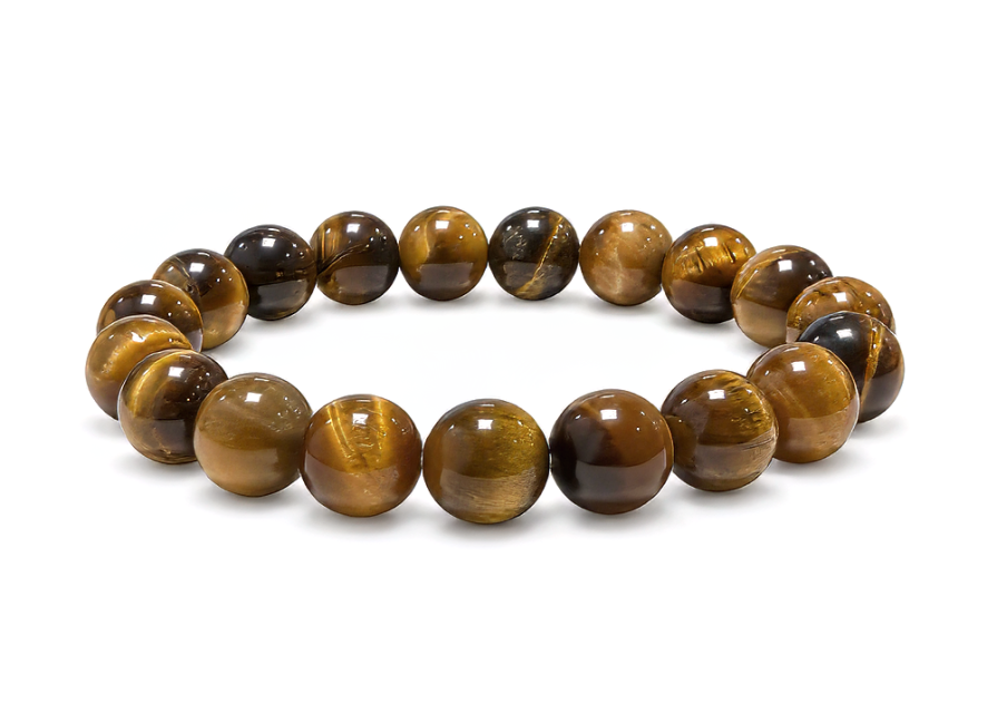 Weihrauch bei Tigerauge Armband A 10mm Perlen