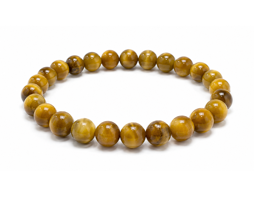 Armband aus goldenem Tigerauge AA mit 8-mm-Perlen