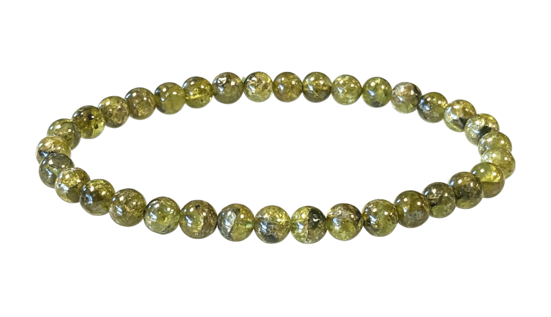 Peridot-Armband mit 5–6 mm großen Perlen