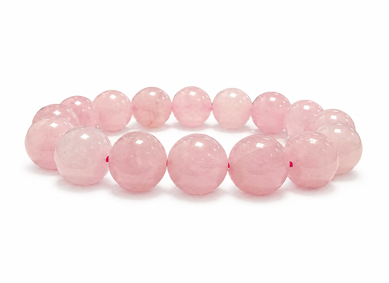 Rosenquarz-Armband A 12mm Perlen