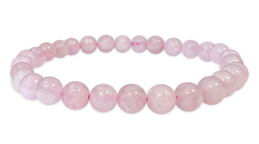 Armband Quarz Rose perles 6mm
