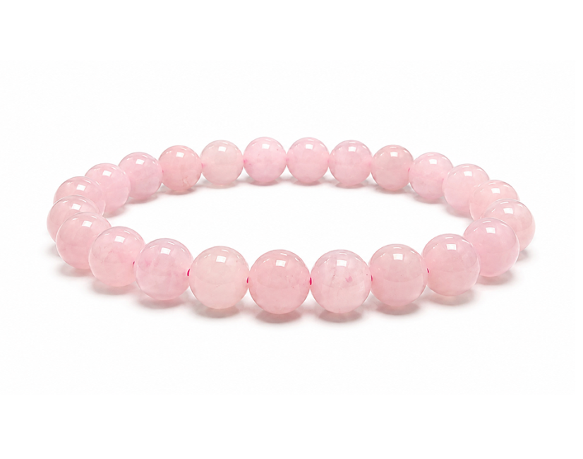 Rosenquarz Armband AB 8mm Perlen