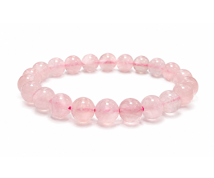 Rosenquarz Armband A 8mm Perlen